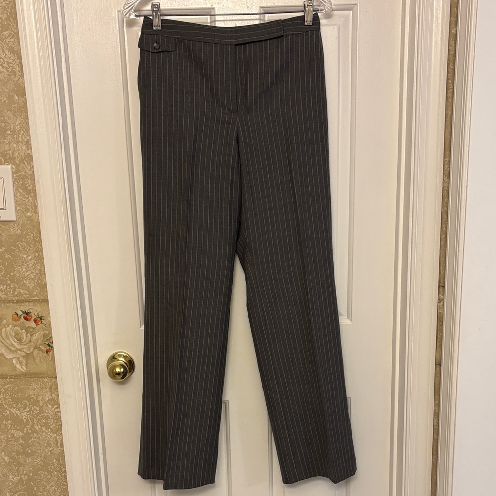 Ann Taylor Charcoal Pinstripe Trousers